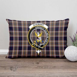 ScotsTee Shop Scottish Stewart Navy Clan Crest Tartan Pillow/ Pillow Cover Tartan Accessories for Home