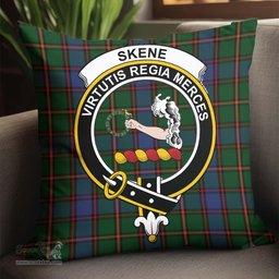 ScotsTee Shop Scottish Skene Clan Crest Tartan Pillow/ Pillow Cover Tartan Accessories for Home
