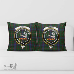 ScotsTee Shop Scottish Skene Clan Crest Tartan Pillow/ Pillow Cover Tartan Accessories for Home