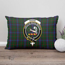 ScotsTee Shop Scottish Skene Clan Crest Tartan Pillow/ Pillow Cover Tartan Accessories for Home