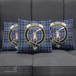 ScotsTee Shop Scottish MacRae of America Clan Crest Tartan Pillow/ Pillow Cover Tartan Accessories for Home