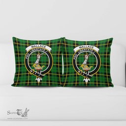 ScotsTee Shop Scottish Wallace Hunting Green Clan Crest Tartan Pillow/ Pillow Cover Tartan Accessories for Home