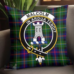 ScotsTee Shop Scottish Malcolm Clan Crest Tartan Pillow/ Pillow Cover Tartan Accessories for Home