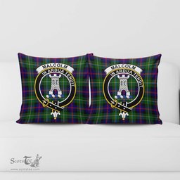 ScotsTee Shop Scottish Malcolm Clan Crest Tartan Pillow/ Pillow Cover Tartan Accessories for Home