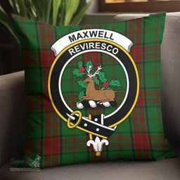 ScotsTee Shop Scottish Maxwell Hunting Clan Crest Tartan Pillow/ Pillow Cover Tartan Accessories for Home