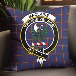 ScotsTee Shop Scottish MacLaine of Lochbuie Clan Crest Tartan Pillow/ Pillow Cover Tartan Accessories for Home