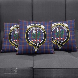 ScotsTee Shop Scottish MacLaine of Lochbuie Clan Crest Tartan Pillow/ Pillow Cover Tartan Accessories for Home