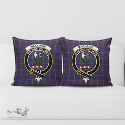 ScotsTee Shop Scottish MacLaine of Lochbuie Clan Crest Tartan Pillow/ Pillow Cover Tartan Accessories for Home