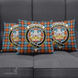 ScotsTee Shop Scottish MacLachlan Ancient Clan Crest Tartan Pillow/ Pillow Cover Tartan Accessories for Home
