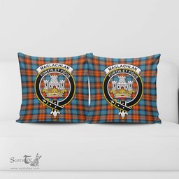 ScotsTee Shop Scottish MacLachlan Ancient Clan Crest Tartan Pillow/ Pillow Cover Tartan Accessories for Home