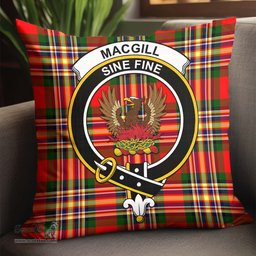 ScotsTee Shop Scottish MacGill Modern Clan Crest Tartan Pillow/ Pillow Cover Tartan Accessories for Home