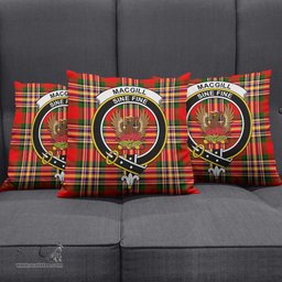 ScotsTee Shop Scottish MacGill Modern Clan Crest Tartan Pillow/ Pillow Cover Tartan Accessories for Home