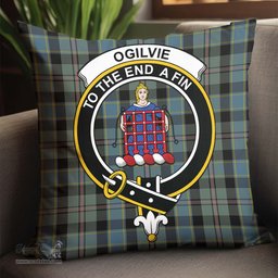 ScotsTee Shop Scottish Ogilvie (Ogilvy) Hunting Clan Crest Tartan Pillow/ Pillow Cover Tartan Accessories for Home