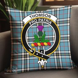 ScotsTee Shop Scottish Thomson Clan Crest Tartan Pillow/ Pillow Cover Tartan Accessories for Home
