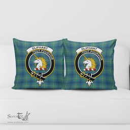 ScotsTee Shop Scottish Oliphant Ancient Clan Crest Tartan Pillow/ Pillow Cover Tartan Accessories for Home