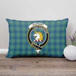 ScotsTee Shop Scottish Oliphant Ancient Clan Crest Tartan Pillow/ Pillow Cover Tartan Accessories for Home