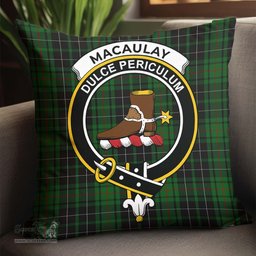 ScotsTee Shop Scottish MacAulay Hunting Clan Crest Tartan Pillow/ Pillow Cover Tartan Accessories for Home
