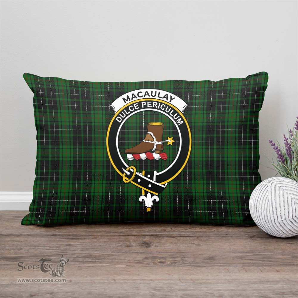 ScotsTee Shop Scottish MacAulay Hunting Clan Crest Tartan Pillow/ Pillow Cover Tartan Accessories for Home
