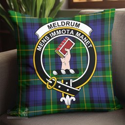ScotsTee Shop Scottish Meldrum Clan Crest Tartan Pillow/ Pillow Cover Tartan Accessories for Home