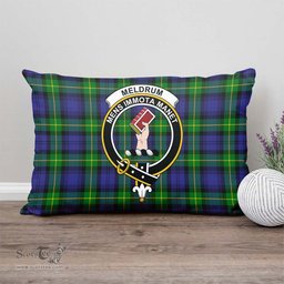 ScotsTee Shop Scottish Meldrum Clan Crest Tartan Pillow/ Pillow Cover Tartan Accessories for Home