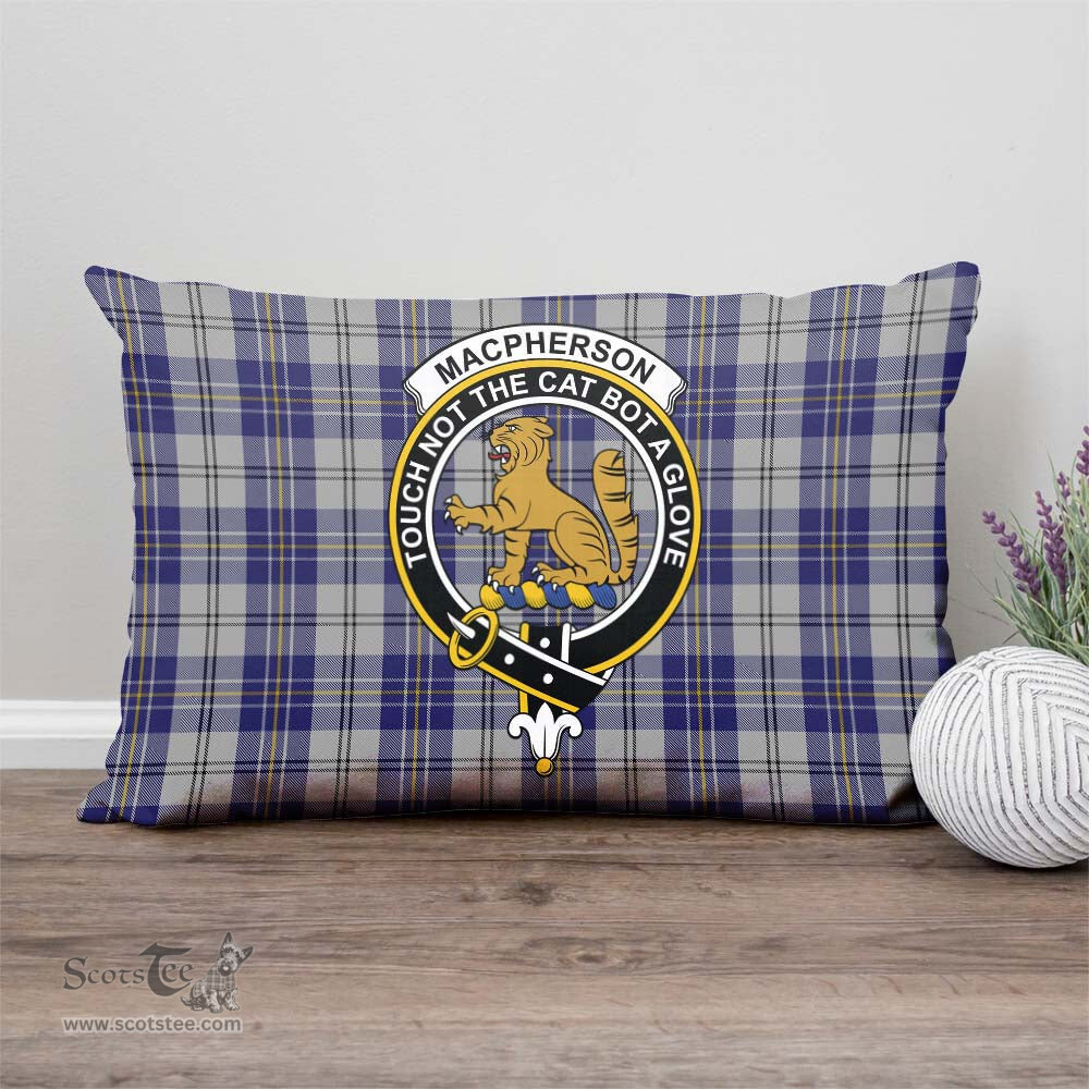 ScotsTee Shop Scottish MacPherson Dress Blue Clan Crest Tartan Pillow/ Pillow Cover Tartan Accessories for Home