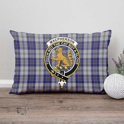 ScotsTee Shop Scottish MacPherson Dress Blue Clan Crest Tartan Pillow/ Pillow Cover Tartan Accessories for Home
