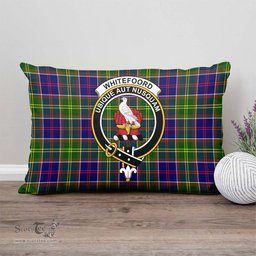ScotsTee Shop Scottish Whitefoord Modern Clan Crest Tartan Pillow/ Pillow Cover Tartan Accessories for Home