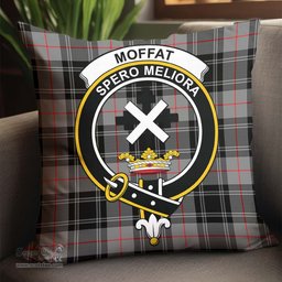ScotsTee Shop Scottish Moffat Modern Clan Crest Tartan Pillow/ Pillow Cover Tartan Accessories for Home