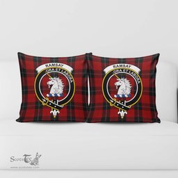 ScotsTee Shop Scottish Ramsay Clan Crest Tartan Pillow/ Pillow Cover Tartan Accessories for Home