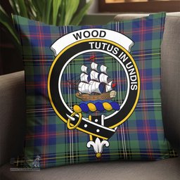 ScotsTee Shop Scottish Wood Modern Clan Crest Tartan Pillow/ Pillow Cover Tartan Accessories for Home