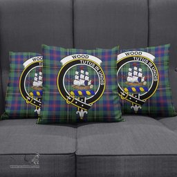 ScotsTee Shop Scottish Wood Modern Clan Crest Tartan Pillow/ Pillow Cover Tartan Accessories for Home