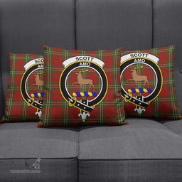 ScotsTee Shop Scottish Scott Clan Crest Tartan Pillow/ Pillow Cover Tartan Accessories for Home