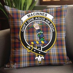 ScotsTee Shop Scottish MacInnes Ancient Hunting Clan Crest Tartan Pillow/ Pillow Cover Tartan Accessories for Home
