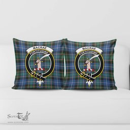 ScotsTee Shop Scottish MacRae Hunting Ancient Clan Crest Tartan Pillow/ Pillow Cover Tartan Accessories for Home