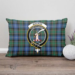 ScotsTee Shop Scottish MacRae Hunting Ancient Clan Crest Tartan Pillow/ Pillow Cover Tartan Accessories for Home