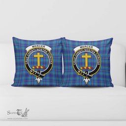 ScotsTee Shop Scottish Mercer Modern Clan Crest Tartan Pillow/ Pillow Cover Tartan Accessories for Home