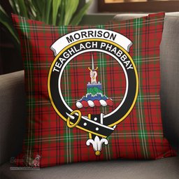 ScotsTee Shop Scottish Morrison Clan Crest Tartan Pillow/ Pillow Cover Tartan Accessories for Home