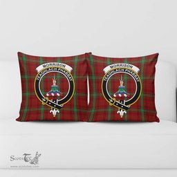 ScotsTee Shop Scottish Morrison Clan Crest Tartan Pillow/ Pillow Cover Tartan Accessories for Home