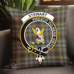 ScotsTee Shop Scottish Stewart Hunting Weathered Clan Crest Tartan Pillow/ Pillow Cover Tartan Accessories for Home
