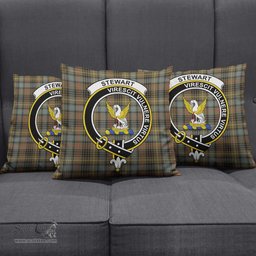 ScotsTee Shop Scottish Stewart Hunting Weathered Clan Crest Tartan Pillow/ Pillow Cover Tartan Accessories for Home