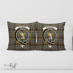 ScotsTee Shop Scottish Stewart Hunting Weathered Clan Crest Tartan Pillow/ Pillow Cover Tartan Accessories for Home