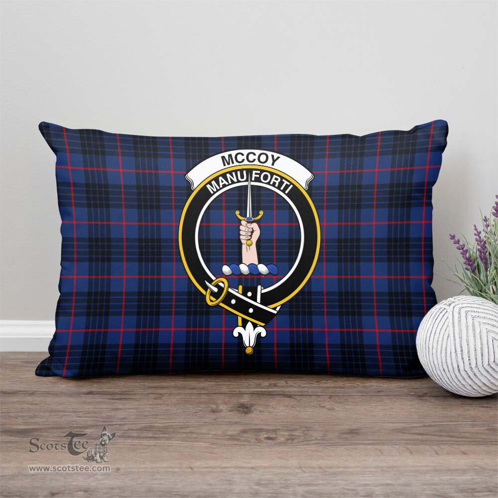 ScotsTee Shop Scottish McCoy Blue Clan Crest Tartan Pillow/ Pillow Cover Tartan Accessories for Home