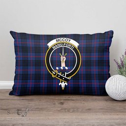 ScotsTee Shop Scottish McCoy Blue Clan Crest Tartan Pillow/ Pillow Cover Tartan Accessories for Home