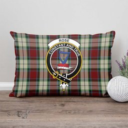 ScotsTee Shop Scottish Rose White Dress Clan Crest Tartan Pillow/ Pillow Cover Tartan Accessories for Home