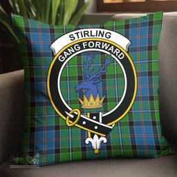 ScotsTee Shop Scottish Stirling Clan Crest Tartan Pillow/ Pillow Cover Tartan Accessories for Home