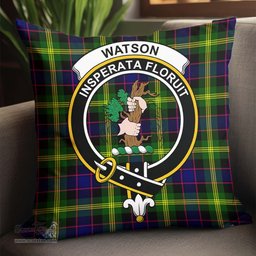 ScotsTee Shop Scottish Watson Modern Clan Crest Tartan Pillow/ Pillow Cover Tartan Accessories for Home