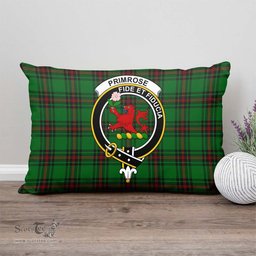 ScotsTee Shop Scottish Primrose Clan Crest Tartan Pillow/ Pillow Cover Tartan Accessories for Home