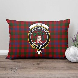 ScotsTee Shop Scottish Ross Clan Crest Tartan Pillow/ Pillow Cover Tartan Accessories for Home