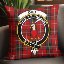 ScotsTee Shop Scottish Orr Clan Crest Tartan Pillow/ Pillow Cover Tartan Accessories for Home