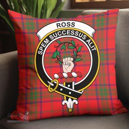 ScotsTee Shop Scottish Ross Modern Clan Crest Tartan Pillow/ Pillow Cover Tartan Accessories for Home